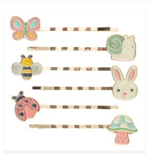 Bunny Enamel Hair Pin Set of 6 - New